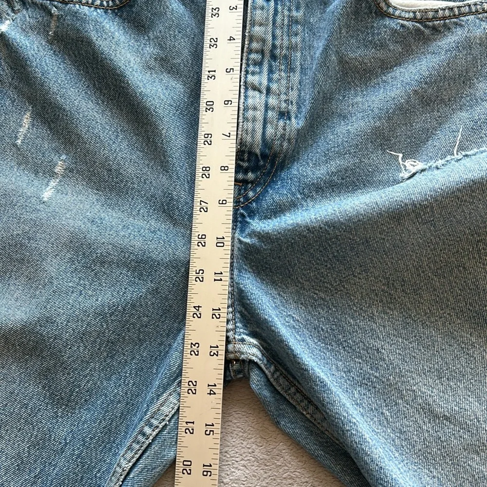 Zara | Women’s Straight Leg Distressed Denim Jeans - Size 10 Ripped Casual - Picture 8 of 9
